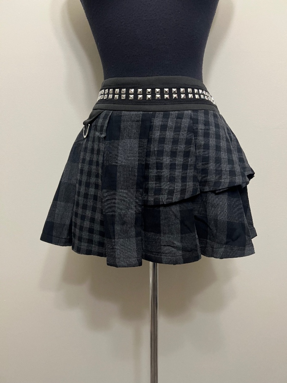 Dark in Love Punk Plaid Mini Skirt
